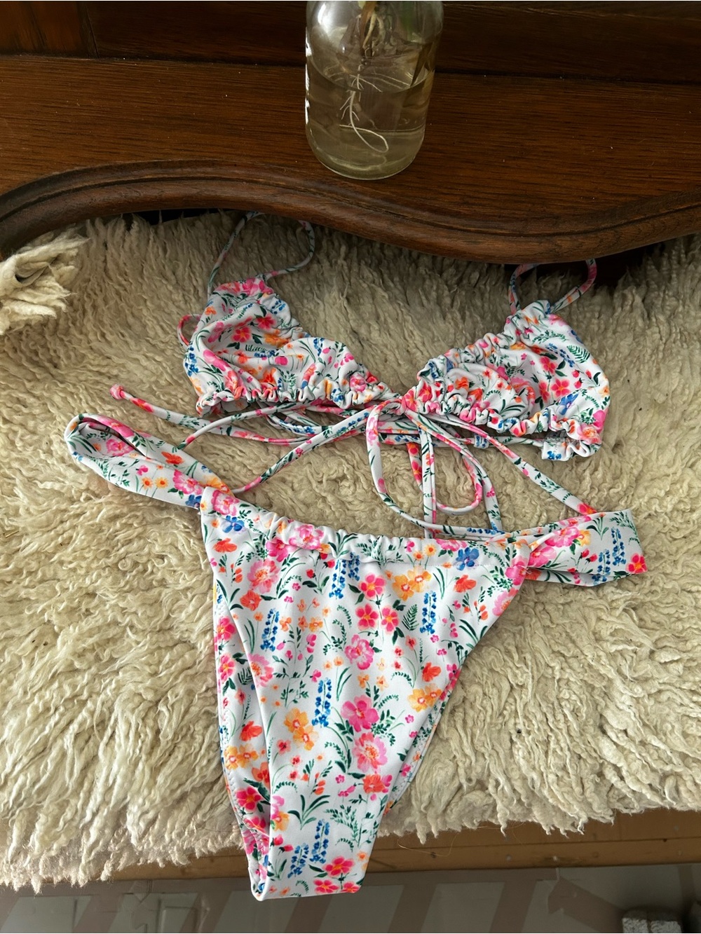 Kulani Kinis Floral Tie-Front Bikini Set